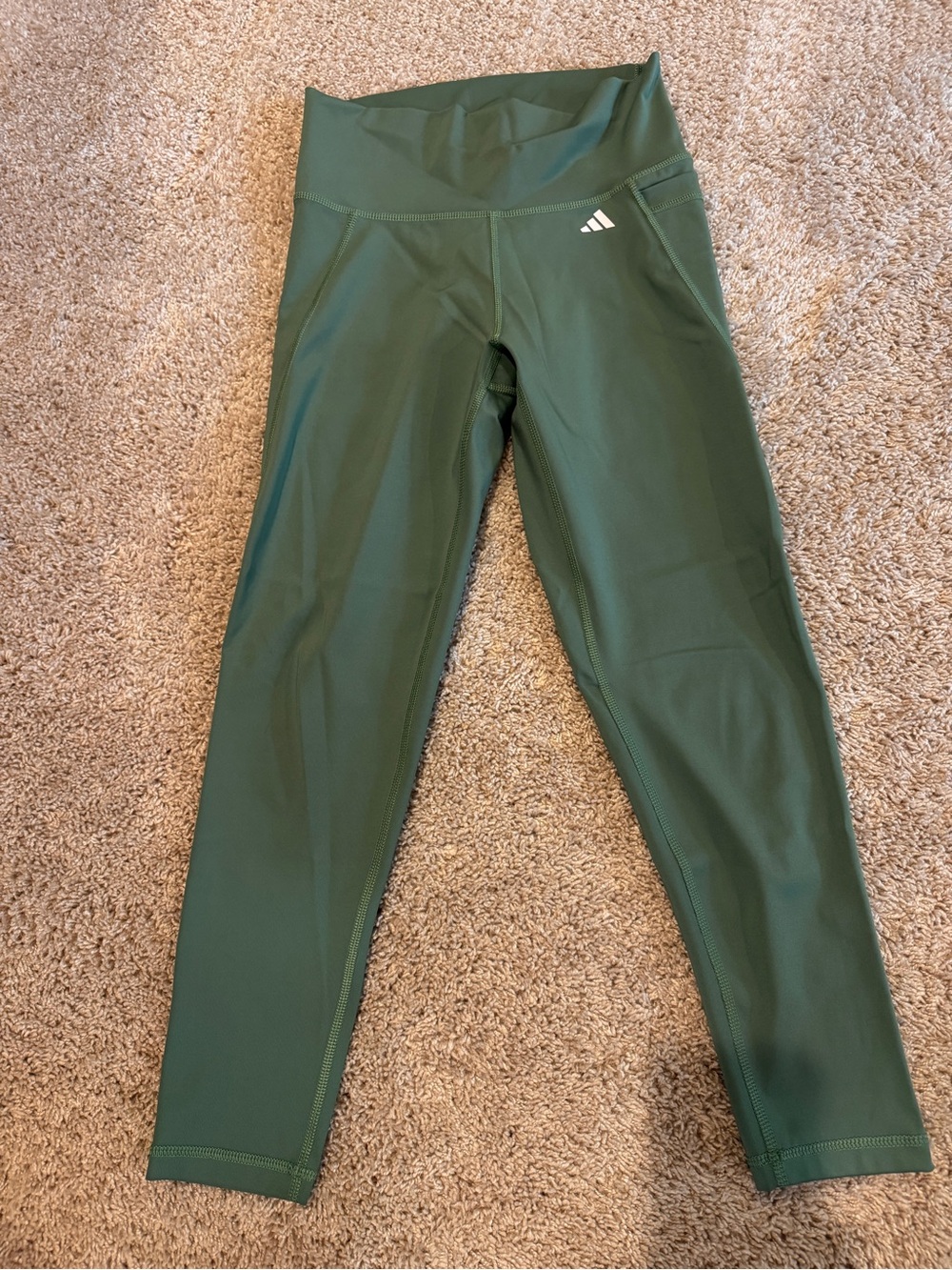 Adidas Women’s Green High-Waist Athletic Leggings